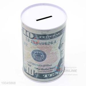 Zip-top can shape 8.5*13cm tinplate money box/saving pot