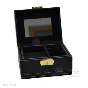 High quality black pu leather professional beauty case makeup box