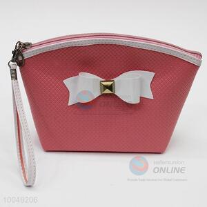 Sweet design bowknot pink cosmetic bag