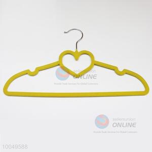 High Quality Yellow Flocking Hanger/Clothes Rack
