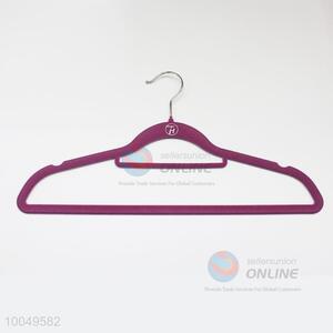 Wholesale Purple Flocking Hanger/Clothes Rack
