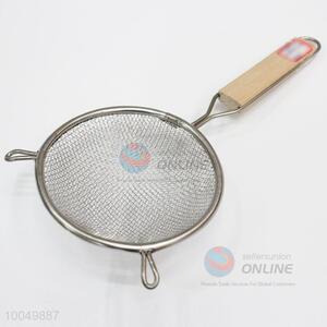 21cm stainless steel fruit juice net with wooden handle