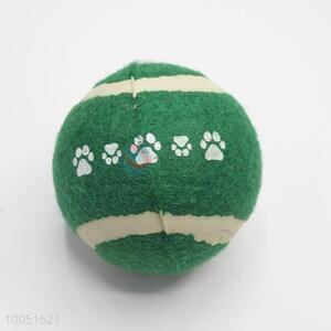 Cute design elastic green paw pattern pet ball