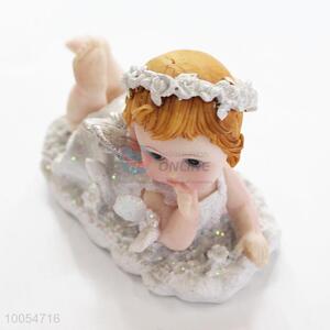 Christian family ornament white angle baby home sculpture