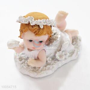 White popular resin angle baby decoration