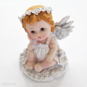 Happy white angle model resin crafts