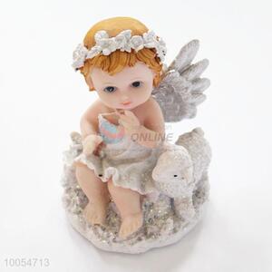 High Quality White Resin Angle Art Craft Sculpture