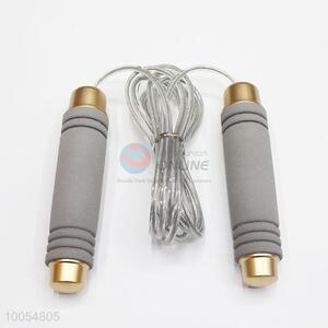 High Quality Grey Handle Sports PVC&Steel wire Rope Skipping