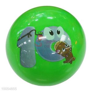 New Design 9 Inch Green PVC Inflatable Beach Ball with Vivid Number Ten