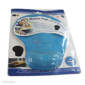 Hot Sale Comfortable 19*23*0.3cm Sky Blue Mouse Pad/Mat with Gel Wrist Support