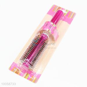 Eco-friendly ps material round pink hair brush
