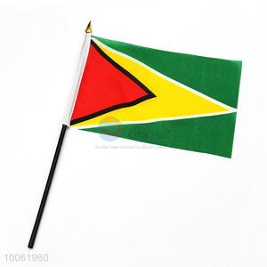 Guyana Hand Flags With Plastic Pole