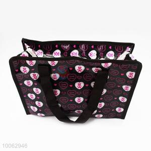 Rose Red Heart Pattern Non Woven Shopping Bag/Luggage Bag