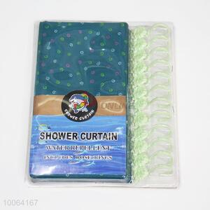 High Quality Green Dacron Shower Curtain