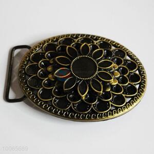 Vintage floral zinc alloy belt buckle