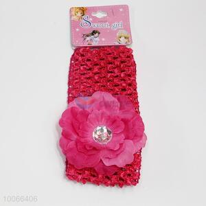 Red Hair Ring/Hair Band with Decorative Flower