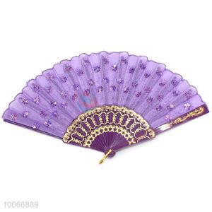 Wholesale plastic folding hand fan for promotional