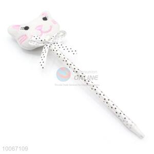 Factory direct animal head shape plush ball pen