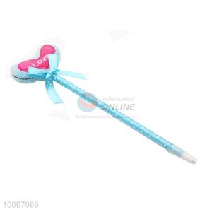 Hot sale cheap LOVE plush ball pen for gift