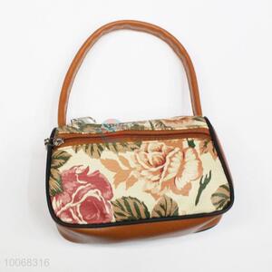 Fashion beautiful flowers pattern women handbag