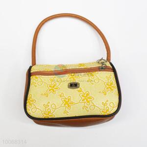2016 Fashion Yellow Printed Artificial Leather Handbag