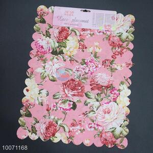 Rectangle Printing Big Flower Placemat