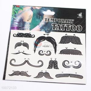 Black eco-friendly mustache body tattoo sticker