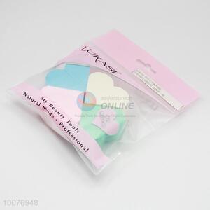 New design heart shaped 4pcs powder puff