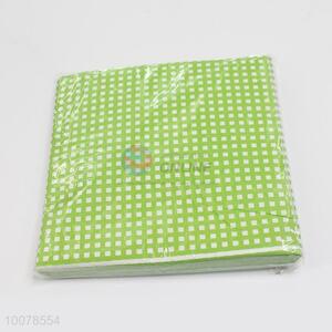 Double Color Grid Pattern Printing Napkins Set