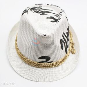 Letter Printed Paper Straw Cap Summer Beach Sun Panama Hats