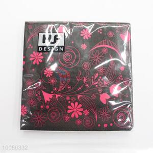 20pcs Black Printed Paper Napkins Set for Dinner