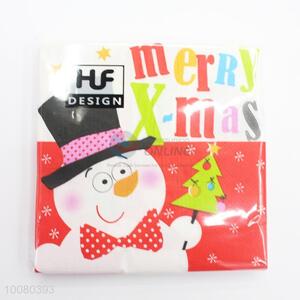 Cartoon Snowman Printed Paper Napkins Set for Christmas