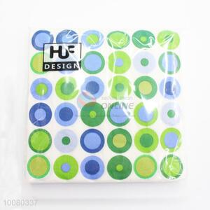 20pcs Green Bubbles Printed Paper Napkins Set for Dinner