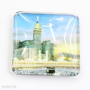 Promotional Glass Square Shape Souvenir Fridge Magnet