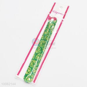 Green Color Nail File with Gold Flour