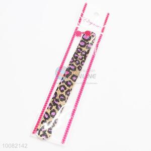 Fashion Beauty Leopard Printed Nail File with Gold Flour