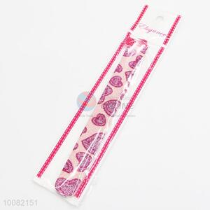 Heart Printed Nail File with Gold Flour