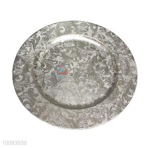 Hot selling printing plastic round tray salver