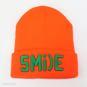 Competitive Price Letter Printed Embroidery Acrylic Fiber Knitted Hat/Cap