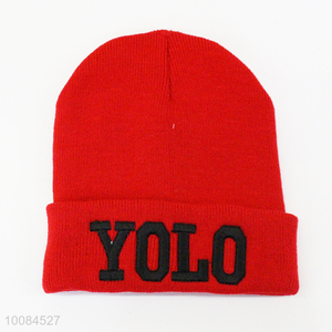 Wholesale Letter Printed Embroidery Polyester Knitted Hat/Cap