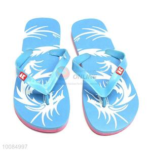 Fashion style blue summer EVA beach flip flops for women