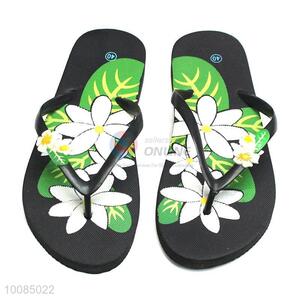 New flower printed EVA summer beach flip flops for lady