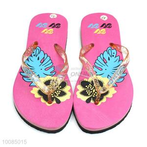 2016 New design summer beach lady flat flip flops