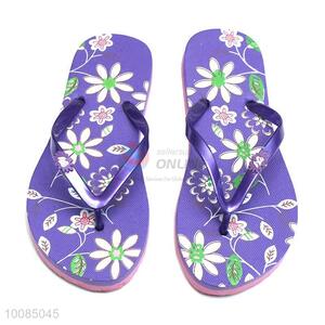 Comfortable high quality lady printed flip flops china wholesale