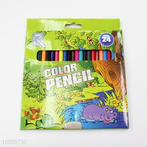 High Quality 24Pieces/Set Hot Sale Colored Pencil for Students Use