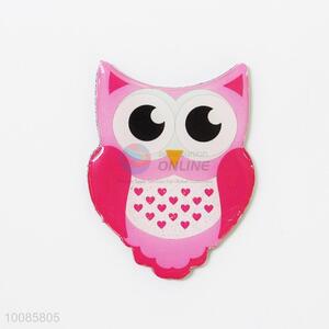 Pink Cartoon Owl Shaped Crystal Glass Fridge Magnet