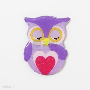 Purple Cartoon Owl Shaped Crystal Glass Fridge Magnet