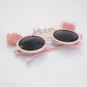 Cute pink decoration plastic glasses/glasses for party