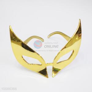 Gold false face shaped plastic glasses/glasses for party