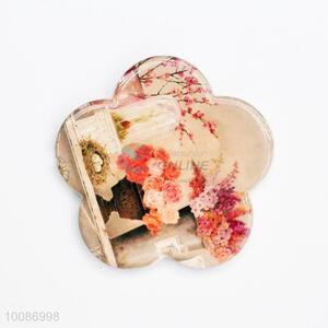 Colorful Flower Shaped Ceramic Fridge Magnet